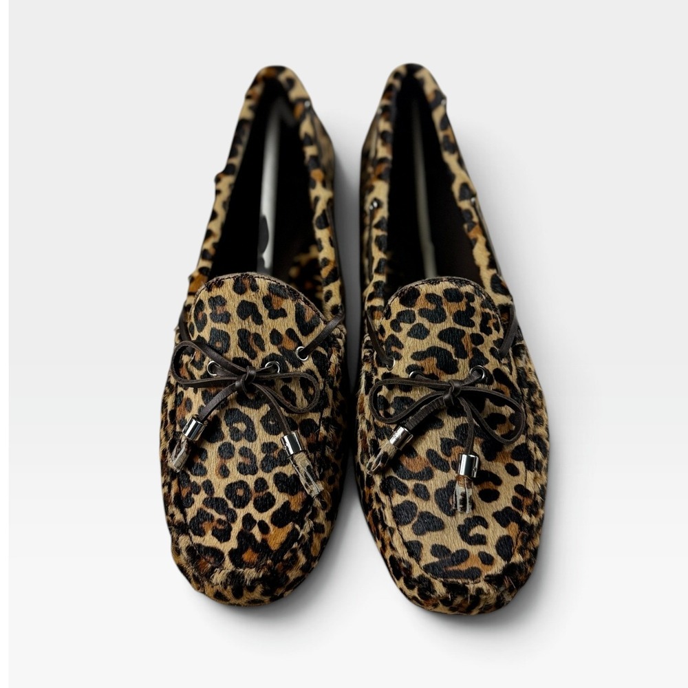 Cole Haan Grant Driving Moccasin Womens 10.5B Ocelot Haircalf Leopard Print NEW